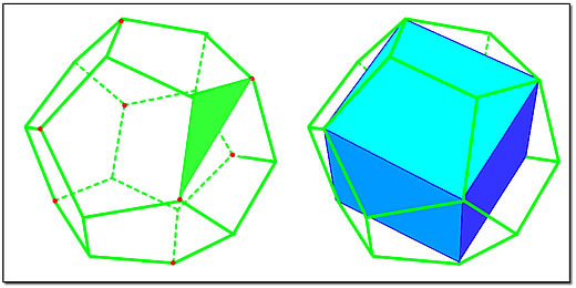 Hexaedro inscrito em dodecaedro
